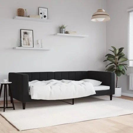 Schlafsofa aus schwarzem Samt, 90 x 200 cm von vidaXL, Betten und Lattenroste - Ref: Foro24-354012, Preis: 184,69 €, Rabatt: %
