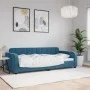 Sofá cama terciopelo azul 90x200 cm de vidaXL, Camas y somieres - Ref: Foro24-354057, Precio: 210,60 €, Descuento: %