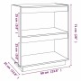 Estantería madera maciza de pino blanca 60x35x71 cm
