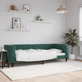 Dunkelgrünes Samtschlafsofa 80x200 cm von vidaXL, Betten und Lattenroste - Ref: Foro24-354003, Preis: 183,01 €, Rabatt: %