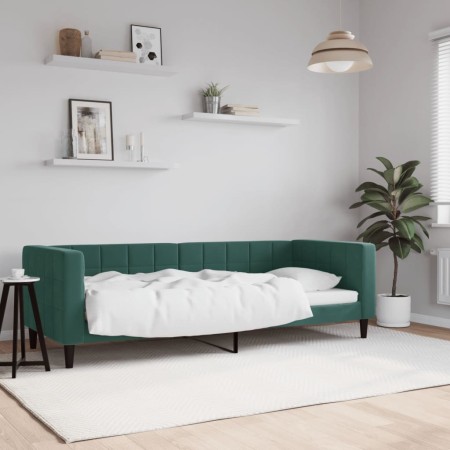Dark green velvet sofa bed 80x200 cm by vidaXL, Beds and slatted bases - Ref: Foro24-354003, Price: 183,01 €, Discount: %