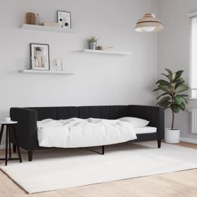 Black velvet sofa bed 80x200 cm by vidaXL, Beds and slatted bases - Ref: Foro24-354005, Price: 181,95 €, Discount: %