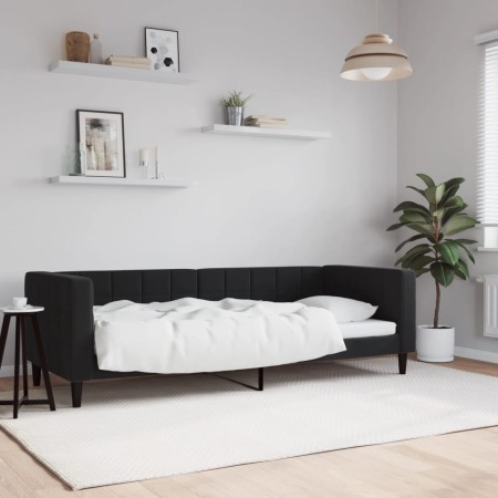 Sofá cama terciopelo negro 80x200 cm de vidaXL, Camas y somieres - Ref: Foro24-354005, Precio: 181,95 €, Descuento: %