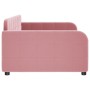 Rosafarbenes Samtschlafsofa 100x200 cm von vidaXL, Betten und Lattenroste - Ref: Foro24-354068, Preis: 201,85 €, Rabatt: %