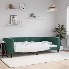 Dunkelgrünes Samtschlafsofa 100x200 cm von vidaXL, Betten und Lattenroste - Ref: Foro24-354017, Preis: 194,28 €, Rabatt: %