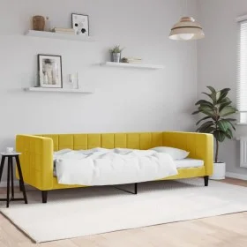 Gelbes Samtschlafsofa 90x200 cm von vidaXL, Betten und Lattenroste - Ref: Foro24-354013, Preis: 186,24 €, Rabatt: %