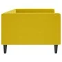 Sofá cama terciopelo amarillo 90x200 cm de vidaXL, Camas y somieres - Ref: Foro24-354013, Precio: 186,33 €, Descuento: %