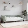 Sofá cama terciopelo gris claro 100x200 cm de vidaXL, Camas y somieres - Ref: Foro24-354015, Precio: 196,83 €, Descuento: %