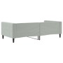 Sofá cama terciopelo gris claro 100x200 cm