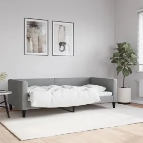 Light gray fabric sofa bed 90x190 cm by vidaXL, Beds and slatted bases - Ref: Foro24-353993, Price: 203,82 €, Discount: %