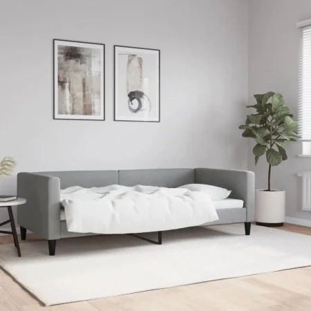Hellgraues Schlafsofa aus Stoff, 90 x 190 cm von vidaXL, Betten und Lattenroste - Ref: Foro24-353993, Preis: 203,76 €, Rabatt: %