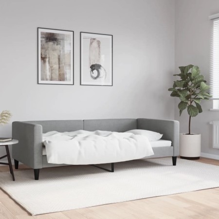 Light gray fabric sofa bed 90x190 cm by vidaXL, Beds and slatted bases - Ref: Foro24-353993, Price: 215,90 €, Discount: %