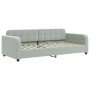 Sofá cama terciopelo gris claro 90x200 cm de vidaXL, Camas y somieres - Ref: Foro24-354058, Precio: 192,55 €, Descuento: %