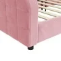 Sofá cama terciopelo rosa 90x200 cm de vidaXL, Camas y somieres - Ref: Foro24-354061, Precio: 262,74 €, Descuento: %