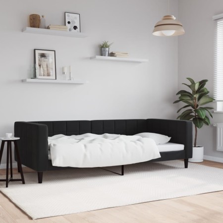 Schlafsofa aus schwarzem Samt, 90 x 190 cm von vidaXL, Betten und Lattenroste - Ref: Foro24-354023, Preis: 196,04 €, Rabatt: %