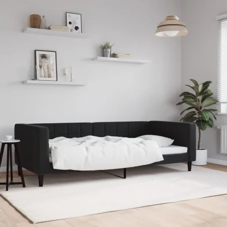 Schlafsofa aus schwarzem Samt, 90 x 190 cm von vidaXL, Betten und Lattenroste - Ref: Foro24-354023, Preis: 192,92 €, Rabatt: %