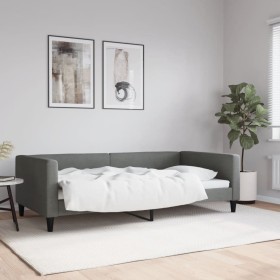 Dark gray fabric sofa bed 100x200 cm by vidaXL, Beds and slatted bases - Ref: Foro24-353989, Price: 157,26 €, Discount: %