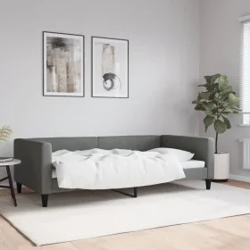 Dark gray fabric sofa bed 100x200 cm by vidaXL, Beds and slatted bases - Ref: Foro24-353989, Price: 192,17 €, Discount: %