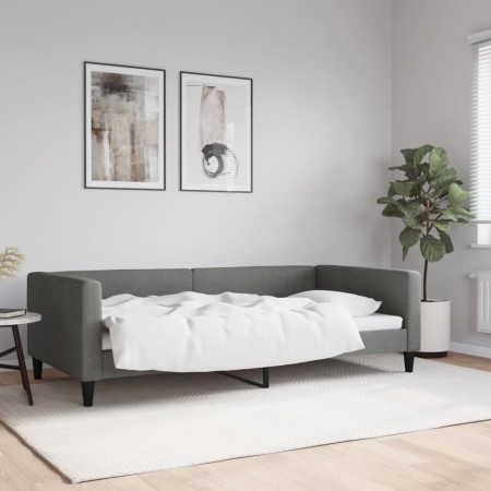 Dark gray fabric sofa bed 100x200 cm by vidaXL, Beds and slatted bases - Ref: Foro24-353989, Price: 157,26 €, Discount: %