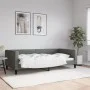 Sofá cama tela gris oscuro 100x200 cm de vidaXL, Camas y somieres - Ref: Foro24-353989, Precio: 191,68 €, Descuento: %