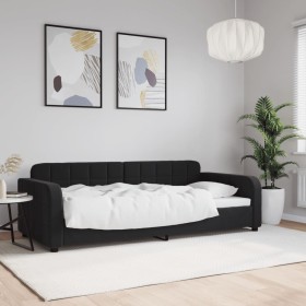 Schlafsofa aus schwarzem Samt, 90 x 190 cm von vidaXL, Betten und Lattenroste - Ref: Foro24-354073, Preis: 185,64 €, Rabatt: %