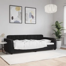 Schlafsofa aus schwarzem Samt, 90 x 200 cm von vidaXL, Betten und Lattenroste - Ref: Foro24-354062, Preis: 189,73 €, Rabatt: %