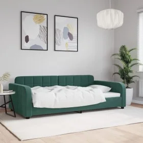 Dunkelgrünes Samtschlafsofa 100x200 cm von vidaXL, Betten und Lattenroste - Ref: Foro24-354067, Preis: 197,50 €, Rabatt: %