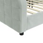 Hellgraues Samtschlafsofa 90x190 cm von vidaXL, Betten und Lattenroste - Ref: Foro24-354071, Preis: 183,97 €, Rabatt: %