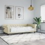 Cream synthetic leather sofa bed 100x200 cm by vidaXL, Beds and slatted bases - Ref: Foro24-354232, Price: 227,64 €, Discount: %