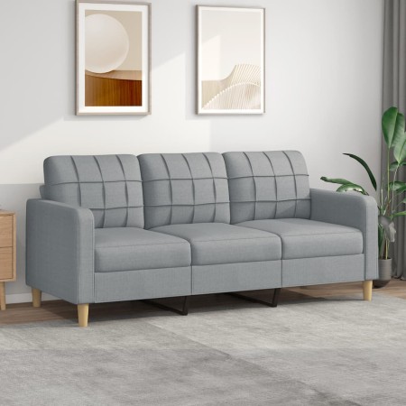 Sofá de 3 plazas de tela gris claro 180 cm de vidaXL, Sofás - Ref: Foro24-359099, Precio: 260,69 €, Descuento: %
