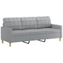 Sofá de 3 plazas de tela gris claro 180 cm de vidaXL, Sofás - Ref: Foro24-359099, Precio: 260,69 €, Descuento: %