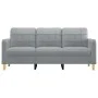 3-seater sofa in light gray fabric 180 cm by vidaXL, Sofas - Ref: Foro24-359099, Price: 250,34 €, Discount: %