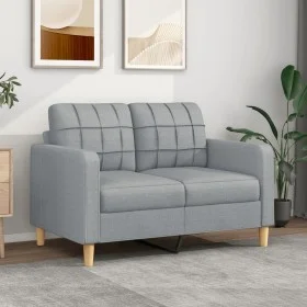2 seater sofa in light gray fabric 120 cm by vidaXL, Sofas - Ref: Foro24-359083, Price: 188,35 €, Discount: %