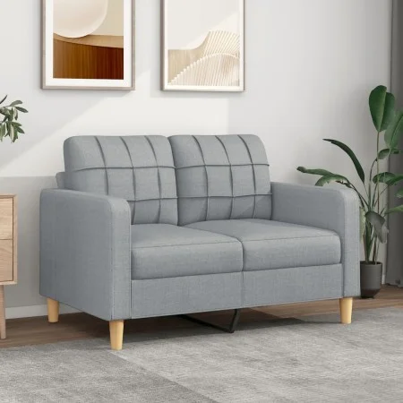 2 seater sofa in light gray fabric 120 cm by vidaXL, Sofas - Ref: Foro24-359083, Price: 188,35 €, Discount: %