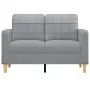2 seater sofa in light gray fabric 120 cm by vidaXL, Sofas - Ref: Foro24-359083, Price: 188,35 €, Discount: %