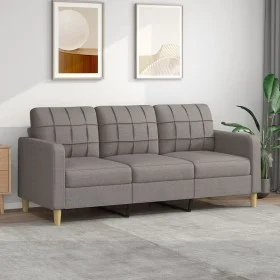 3-seater sofa in taupe gray fabric 180 cm by vidaXL, Sofas - Ref: Foro24-359106, Price: 257,69 €, Discount: %