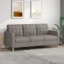 3-seater sofa in taupe gray fabric 180 cm by vidaXL, Sofas - Ref: Foro24-359106, Price: 257,69 €, Discount: %