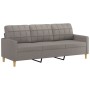 3-seater sofa in taupe gray fabric 180 cm by vidaXL, Sofas - Ref: Foro24-359106, Price: 259,18 €, Discount: %