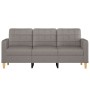 3-seater sofa in taupe gray fabric 180 cm by vidaXL, Sofas - Ref: Foro24-359106, Price: 259,18 €, Discount: %