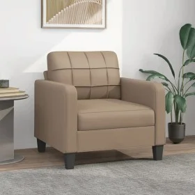 Sillón cuero sintético color capuchino 60 cm de vidaXL, Sofás - Ref: Foro24-359111, Precio: 171,65 €, Descuento: %