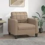 Cappuccino-colored synthetic leather armchair 60 cm by vidaXL, Sofas - Ref: Foro24-359111, Price: 171,65 €, Discount: %