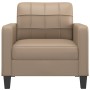 Cappuccino-colored synthetic leather armchair 60 cm by vidaXL, Sofas - Ref: Foro24-359111, Price: 187,24 €, Discount: %