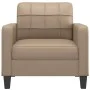 Cappuccino-colored synthetic leather armchair 60 cm by vidaXL, Sofas - Ref: Foro24-359111, Price: 171,65 €, Discount: %
