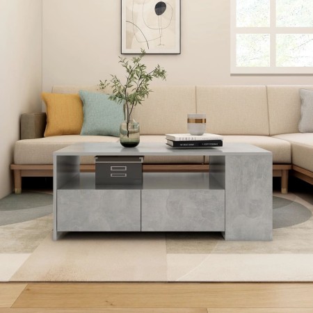 Mesa de centro madera de ingeniería gris hormigón 102x55x42 cm en Mesas de centro | Comprar online en Foro24