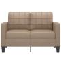 Sofá de 2 plazas de cuero sintético color capuchino 120 cm de vidaXL, Sofás - Ref: Foro24-359116, Precio: 186,92 €, Descuento: %