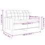Sofá de 2 plazas de cuero sintético color capuchino 120 cm de vidaXL, Sofás - Ref: Foro24-359116, Precio: 186,92 €, Descuento: %