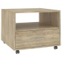 Mesa de centro madera de ingeniería roble Sonoma 55x55x40 cm