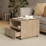 Mesa de centro madera de ingeniería roble Sonoma 55x55x40 cm