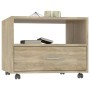 Mesa de centro madera de ingeniería roble Sonoma 55x55x40 cm