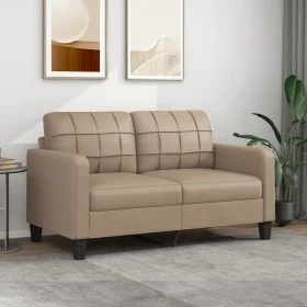 2-seater synthetic leather sofa in cappuccino color, 140 cm. by vidaXL, Sofas - Ref: Foro24-359121, Price: 204,57 €, Discount: %
